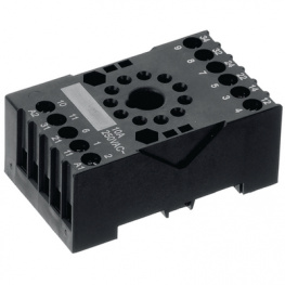 10FF-3Z-C3, Панелька; PIN:11; 10А; 250ВAC; Монтаж: DIN, на панель; Серия: HF10FH, HONGFA