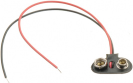 BS-TC 15CM CABLE, Battery holder 1 x 9 V 150 mm, COMF