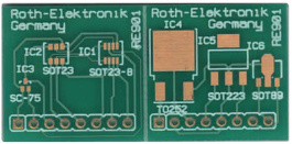 RE901, Prototyping board FR4 Epoxide + chem. Ni/Au, Roth Elektronik