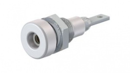 23.0060-29, Гнездо; "банан" 2мм; 10А; 23мм; белый; Монтаж: под пайку,на панель, Staubli (former Multi-Contact )