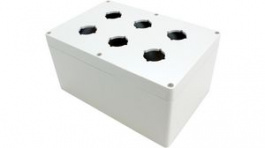 1554PB6B, Watertight Pushbutton Enclosure, 30.5 mm, Polycarbonate, Hammond