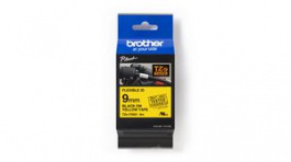 TZEFX621, P-touch Pro Tape, 9mm x 8m, Yellow, Brother