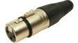 FC6140 Вилка; XLR; "мама"; PIN: 3; прямой; на провод; пайка; посеребренные