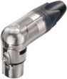 NC3FRX Xlr cable socket 90deg., 3 poles xx/rx soldering connection nickel - plated