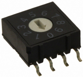 A6RS-101RF, PCB coding switch BCD 4+1, Omron