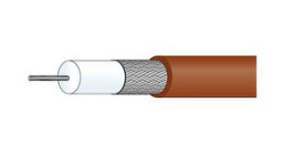 22510044, Coaxial Cable RG-179 B/U FEP 2.54mm 75Ohm Copper-Plated, Silver-Plated Steel Bro, Huber+Suhner