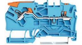 2102-5204, Feedthru Terminal, Cage Clamp, 2 Poles, 0.25 ... 4mm\x1a, Wago