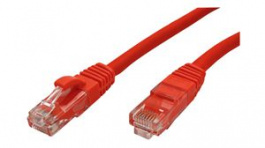 21.99.1021, CAT6 Unshielded Patch Cable, RJ45, UTP, 500mm, Red, Value