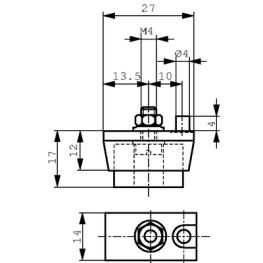 797.14, Stand, rear, plastic, Mentor