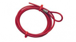 800113, Lockout Device Cable, 4.8mm x 1.8m, Steel, Red, Brady