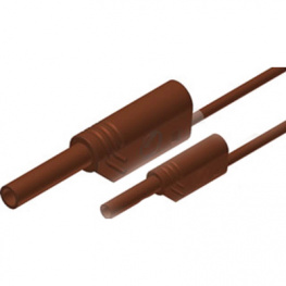 MAL S WS 2-4 100/1 BROWN, Safety test lead diam. 2 mm diam. 4 mm brown 100 cm CAT II, SKS Kontakttechnik