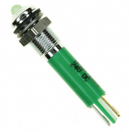 Q6P1CXXG24E, LED Indicator green 24 VDC, APEM