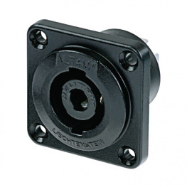 NLT4MP-BAG, Built-in plugs Speakon stx black, 4 poles, Neutrik