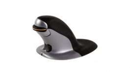 9894501, Large Vertical Mouse Penguin 1200dpi Laser Ambidextrous Black / Grey, Fellowes