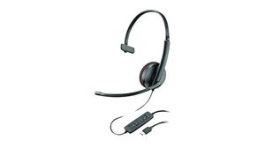 209748-104, USB-C Headset, Blackwire 3200, Mono, On-Ear, 20kHz, USB, Black, Poly
