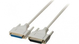CCGP52110IV50, Serial Cable D-SUB 25-Pin Male - D-SUB 25-Pin Female 5m Ivory, Nedis (HQ)