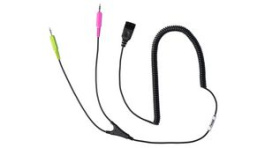 AXC-PC, Coiled PC Cable, 1x QD - 2x 3.5 mm, Axtel