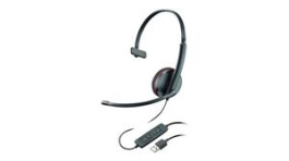 209744-201, Headset, Blackwire 3200, Mono, On-Ear, 20kHz, USB, Black / Red, Poly