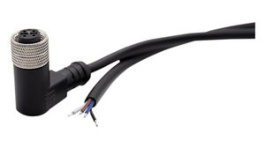 RND 205-01221, M12 Cable Connector, 2m, Right Angle, Socket, 4 Poles, A-Coded, Solder, RND Connect