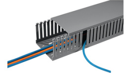HTWD-PN-80X40 PVC GY7030, Slotted wiring duct 2000 x 80 x 40 mm - 184-10098, HellermannTyton