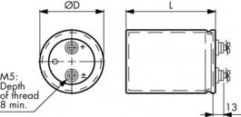 B41456-B7220-M, Aluminium Electrolytic Capacitor 0.22 F 40 VDC, TDK-Epcos