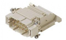 CTSEM 10 R, CTSE, 10 poles + earth, male insert, with male contacts, silver plated, ILME