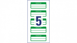6926, Property Labels, 10 sheets/50 labels, 50 x 20 mm, White / Green, Zweckform