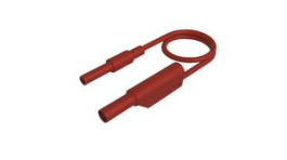 MAL S WS-B 25/2,5 RED, Test Lead, Plug, 4 mm - Socket, 4 mm, Red, Nickel-Plated Brass, 250mm, Hirschmann