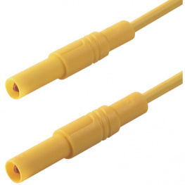 MLS GG 50/1 GELB / YELLOW, Safety test lead diam. 4 mm yellow 50 cm CAT III, SKS Kontakttechnik