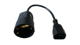 SCHUKO-CEEADAPT, Power Cable Adapter, Type F (CEE 7/4) - IEC 60320 C14, 150mm, Eaton