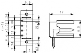 1510560000, Pin header 90deg 4P5.08 mm, Weidmuller