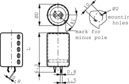 B43508A2687M000, Aluminium Electrolytic Capacitor 680 uF 200 VDC, TDK-Epcos