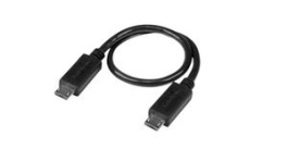 UUUSBOTG8IN, USB OTG Cable USB Micro-A Plug - USB Micro-A Plug 230mm USB 2.0 Black, StarTech.com