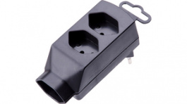 108917, Outlet tap, 3 x Type J (T13), black, Max Hauri