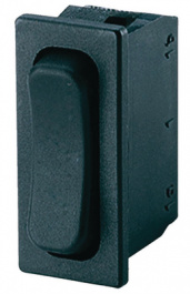 1838.3402, ROCKER; SPDT; Положения:3; (ON)-OFF-(ON); 6A/250ВAC; черный; IP40, Marquardt