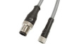 DR03GR100 SL357 Соединительный кабель; M12,M8; PIN: 3; 3м; вилка; 63ВAC; 2,7А; IP67
