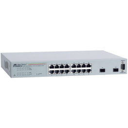 AT-GS950/16, Switch 16x 10/100/1000 2x SFP Desktop 19", Allied Telesis