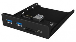 IB-HUB1417-I3, Front Panel with USB 3.0 Type-A and Type-C Hub with Card Reader 3x USB 3.0, ICY BOX