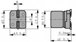 APXA200ARA390MH70G, Capacitor, SMD 39 uF 20 VDC, NIPPON Chemi-Con