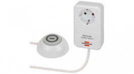 1508220, Adapter with switch white Protective contactDE, Brennenstuhl