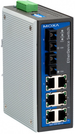 EDS-308-SS-SC-T, Switch 6x 10/100 2x 100FX SC/SM -, Moxa