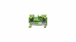 RND 205-01386, Din-Rail Terminal Block, Ground, 2 Positions, Push-In, Green, 0.14 ... 2.5mm\x1a, RND Connect