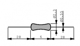 CFR-25RD14S 39 Ohm, Carbon film resistor 39 Ohm +- 5 %, YAGEO