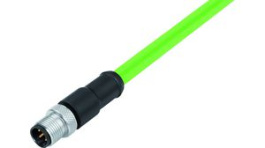 77 4529 0000 50704-0200, M12 Cable Mount Plug, PROFINET, 2m, 4 Pole, D-Coded, Binder