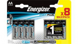 E301324602 [8 шт], Alkaline Primary Battery Max Plus 1.5V AA / LR6 Pack of 8 pieces, Energizer