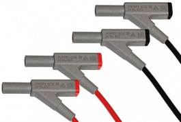 P7025, Safety test lead diam. 4 mm red + black 95 cm CAT III, PeakTech