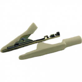 MA 1 CRIMP WEISS / WHITE, Crocodile clip diam. 2 mm white, SKS Kontakttechnik
