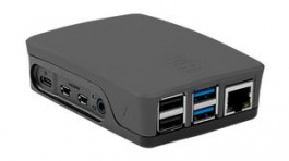 RASPBERRY-PI-4-CASE-BG, Raspberry Pi 4 Enclosure, Black / Grey, Raspberry