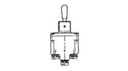 1TL887-2, Toggle Switch, DPST, Latched, 20A, 28VDC, Honeywell