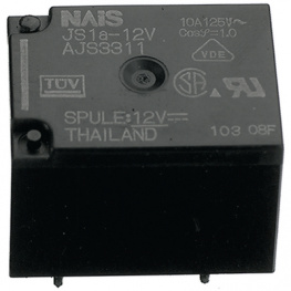 JS1A-24V-F, PCB power relay 24 VDC 360 mW, Panasonic